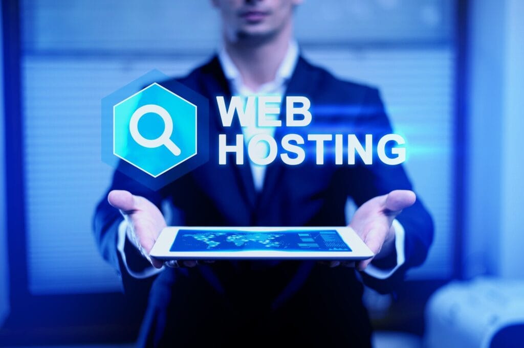 website hosting and server management concept